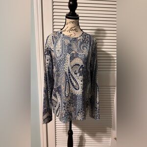 Blue Paisley Women's Blouse